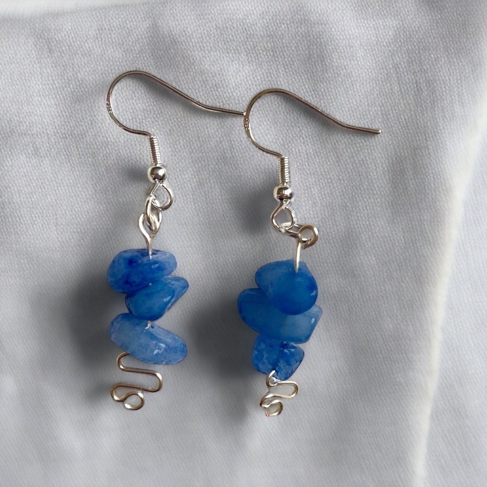 20 Blue Chalcedony earrings